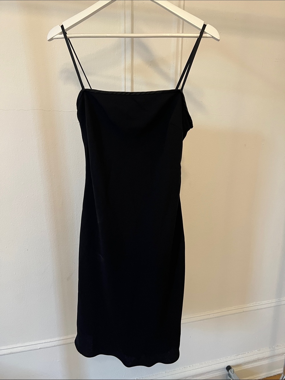Jones New Tork Classic Black Slip Dress with Spaghetti Straps